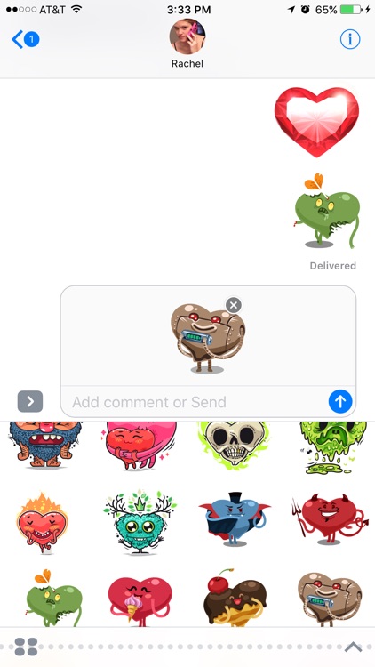 Crazy Heart Stickers