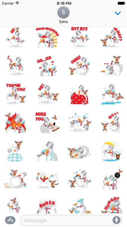 Snowman Stickers for iMessage
