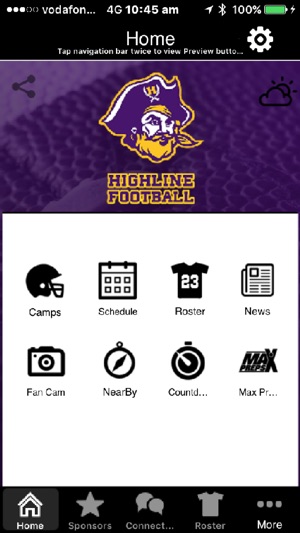 Highline High Football App