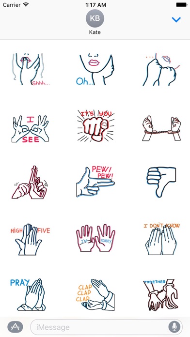 Expressions of Hands Sticker screenshot 2