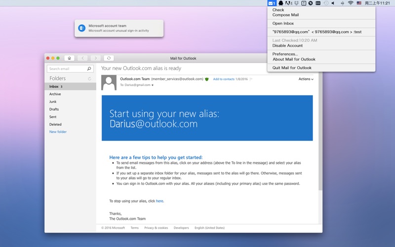 Mail for Outlook Screenshot