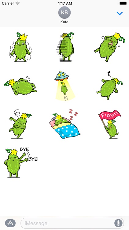 Cute Bitter Cucumber Sticker