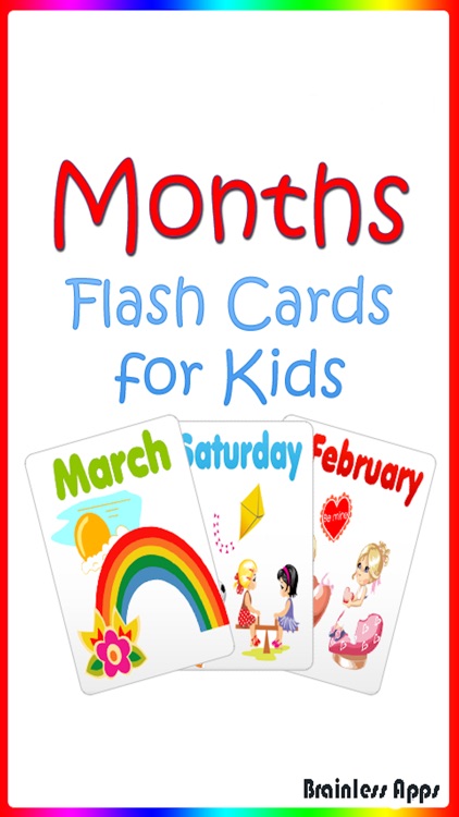 12 Months Of The Year Flash Cards Learning by Umar Ziad