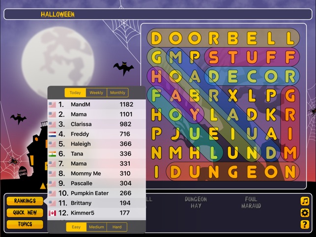 WordSearch Halloween HD(圖5)-速報App