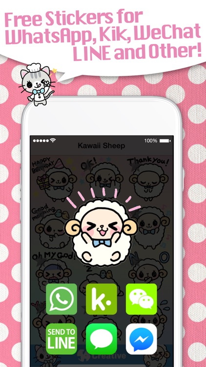 Kawaii Stickers for WhatsApp and WeChat - Adding cute free Stickers! screenshot-3