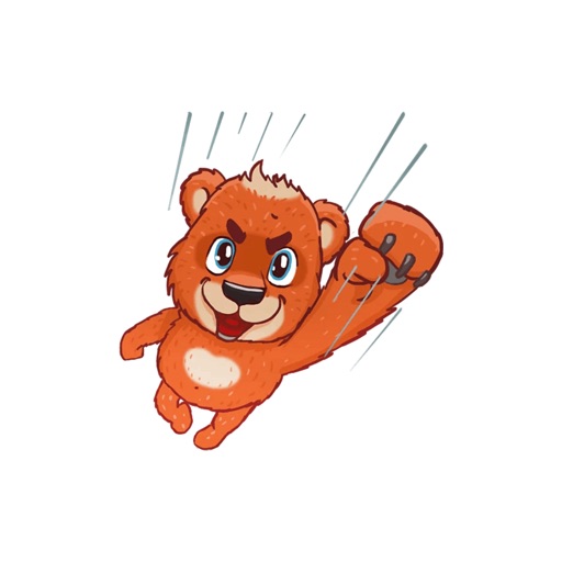 Lovely Brown Bear - stickers for iMessage icon