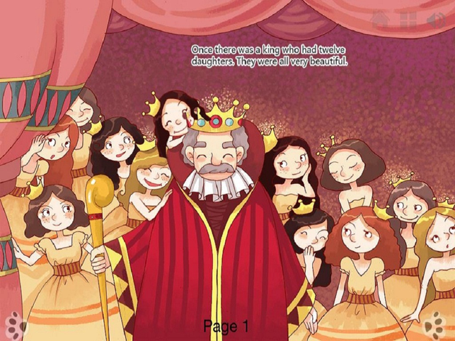 ‎Twelve Dancing Princesses Interactive Book iBigToy Screenshot