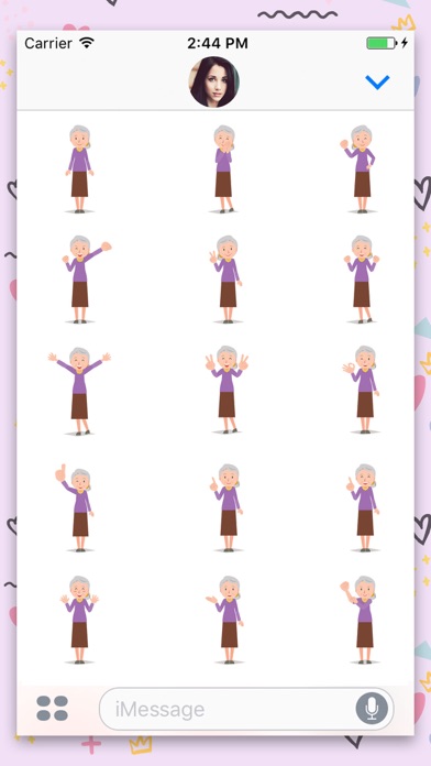Old woman : Animated Stickers screenshot 3