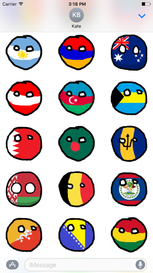 Countryballs iMessage Stickers(圖1)-速報App