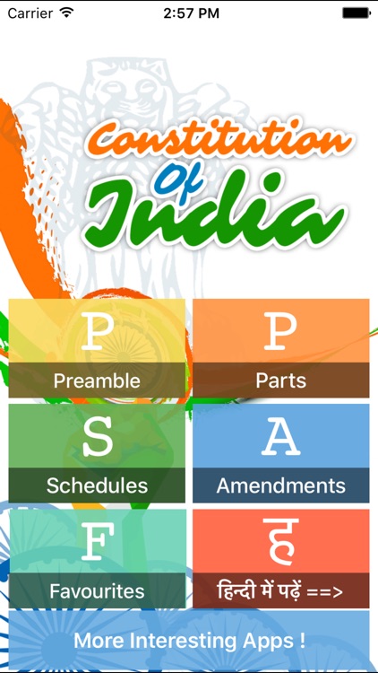 Constitution of India:iConstitution English-Hindi screenshot-0