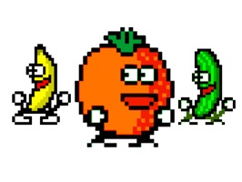 The doctor will tell you 8 servings of fruits and vegetables per day, we'll how about texting 100s of *dancing* fruits and vegetables per day