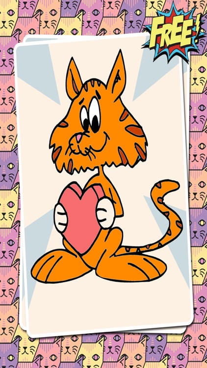 Cat Coloring Book - Cute Cat Kitty Kitten Paint And Draw For Kid Boy And Girl