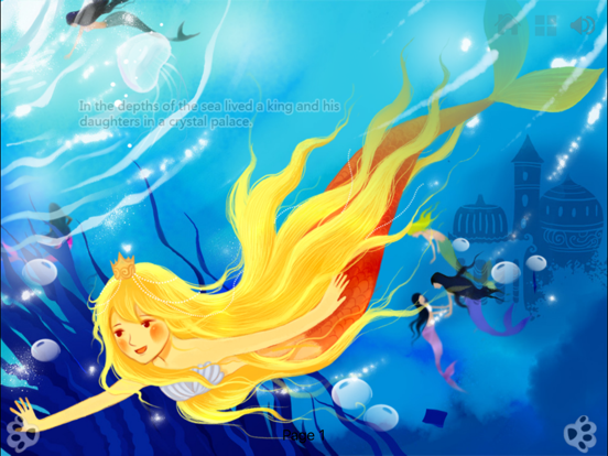 The Little Mermaid - bedtime fairy tale Interactive Book iBigToy screenshot