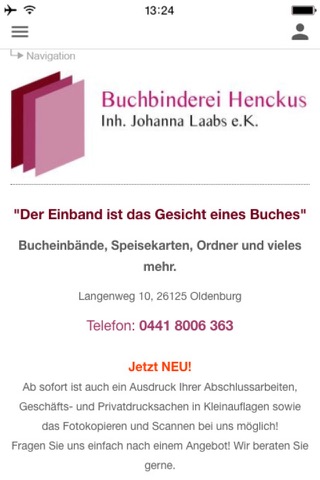 Buchbinderei Henckus screenshot 4