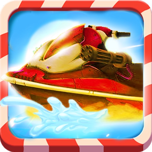 Ski boat racing 3D icon