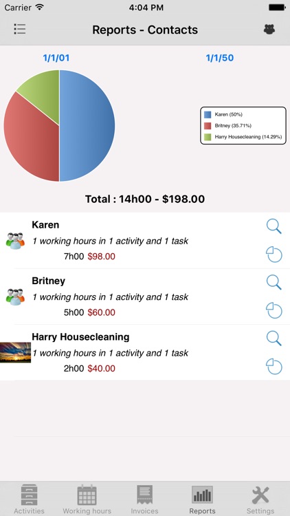 Timesheet, hours and invoicing screenshot-3