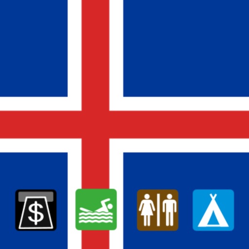 Leisuremap Iceland, Camping, Golf, Swimming, Car parks, and more
