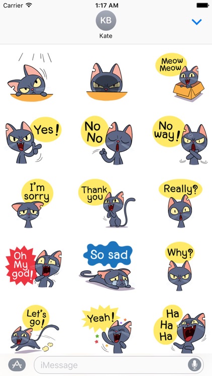 Lovely And Naughty Cat Sticker
