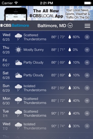 CBS Baltimore Weather screenshot 3