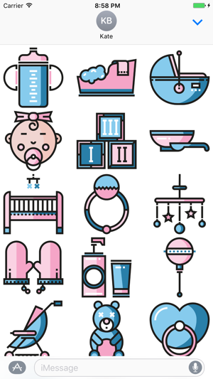 Baby Stickers - Small Child Like Emoji 4 Parents(圖2)-速報App