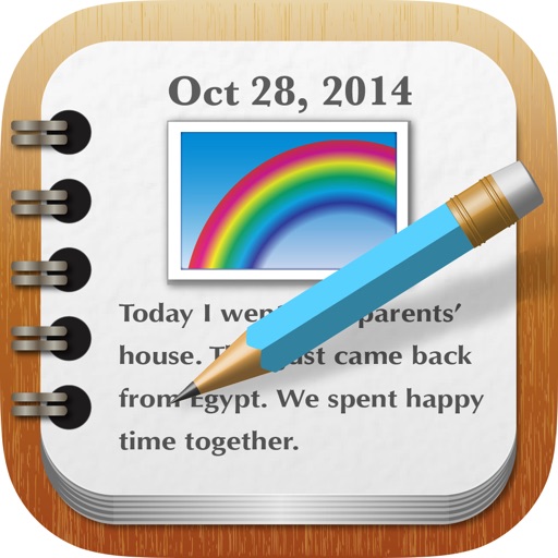 RainbowNote: notebook/diary with photo calendar