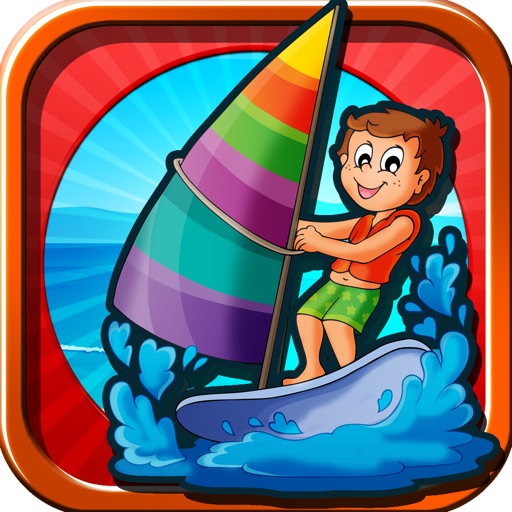 Extreme Wind Surfing - A Cool Ocean Sport Adventure Race Icon