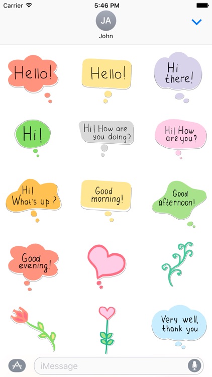 Say Hello - stickers with wishes and greetings