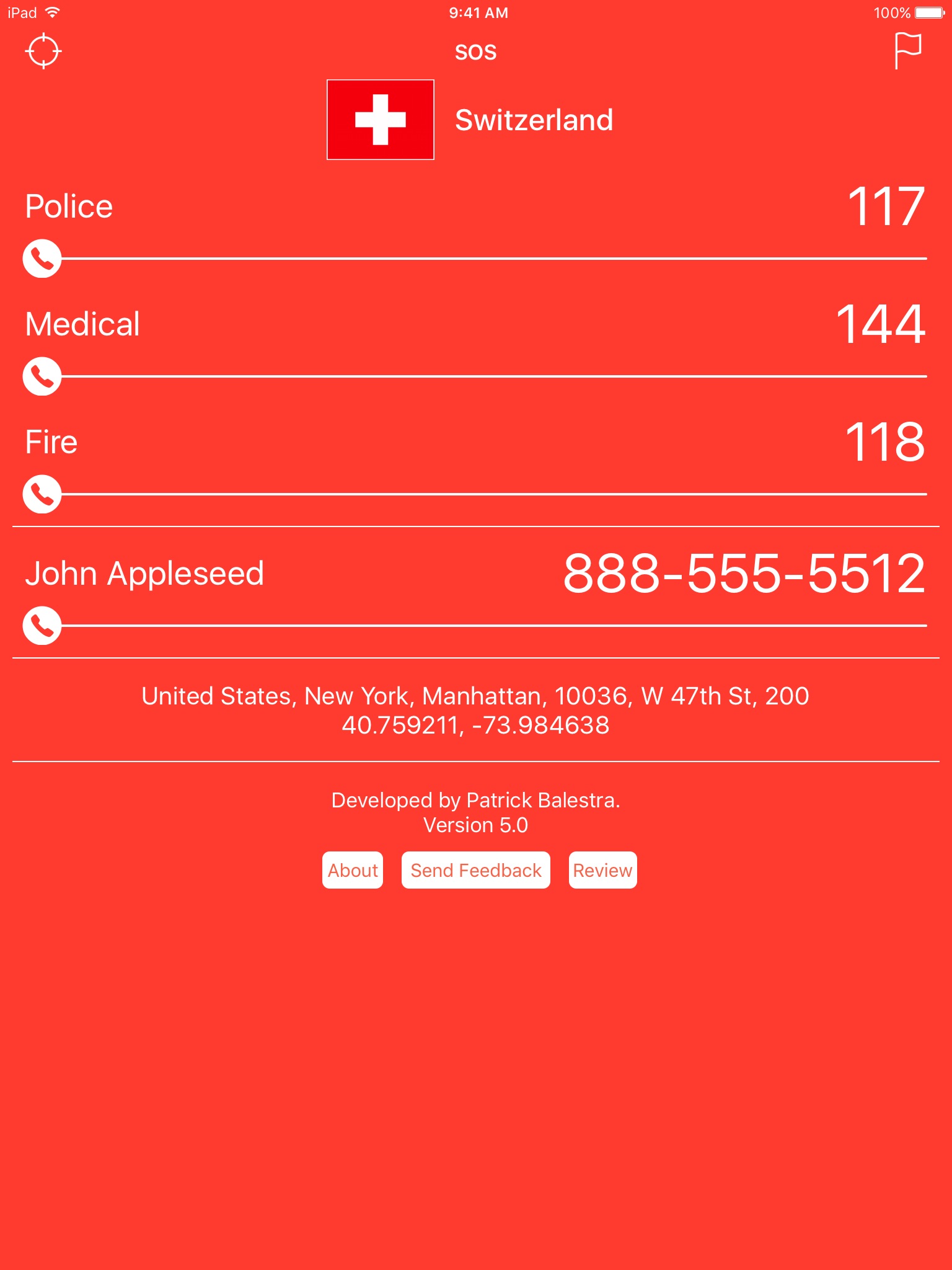 Emergency Phone Numbers - World screenshot 4