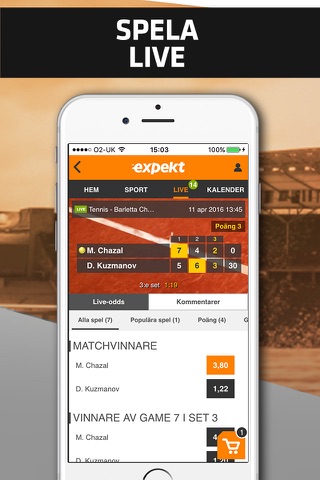 Expekt Live Sport Betting screenshot 2