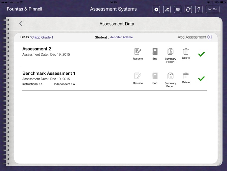 F&P BAS Reading Record Apps