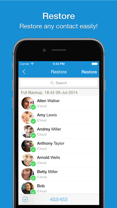 Easy Backup Pro - My Contacts Backup Assistant for iCloud, Google, Gmail & Yahoo Contacts Screenshot 5