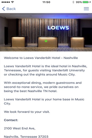 Loews Vanderbilt Hotel Nashville screenshot 2