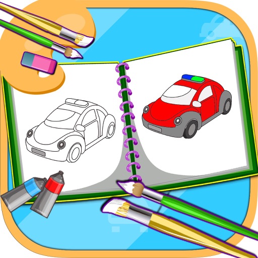 Car Coloring Game Icon
