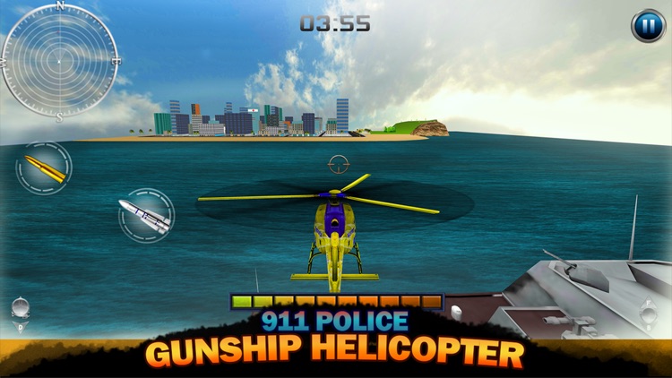 911 Police Gunship Helicopter Simulator 3D - Cop Pursuit Heli Simulation Action Game