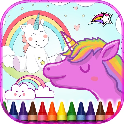 Rainbow Unicorn Coloring icon