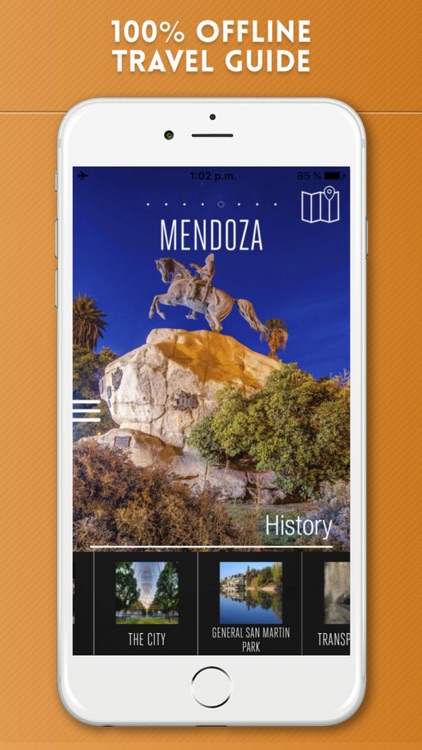 Mendoza Travel Guide with Offline City Street Map