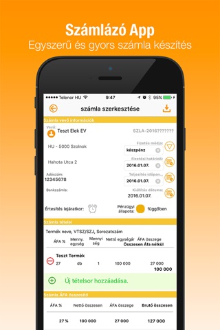 Számlázó App screenshot 4