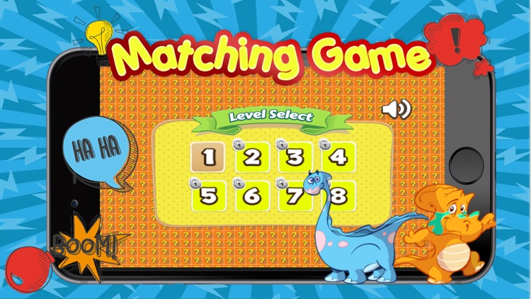 Dinosaur matching remember game preschool matching