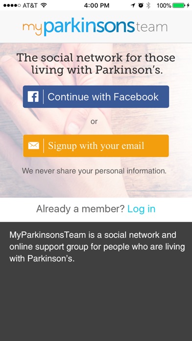 Parkinson's Social Network screenshot 2