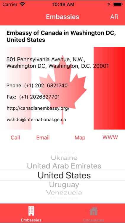 Canada Embassies& Consulates
