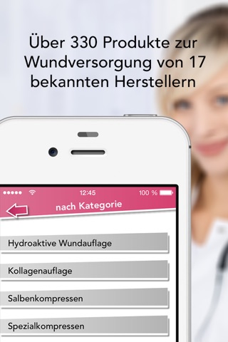 iWundpflege – Wundauflagen Sammlung und Ratgeber App für die Kitteltasche screenshot 3