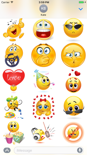 Yellow Smiley - 200+ emoji, sticker for iMessage(圖2)-速報App