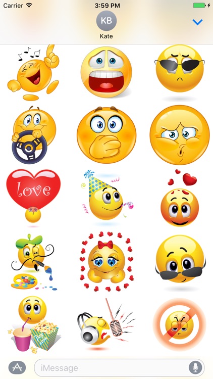 Yellow Smiley - 200+ emoji, sticker for iMessage