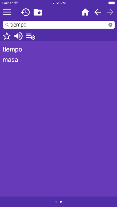 Spanish Malay dictionary screenshot 2