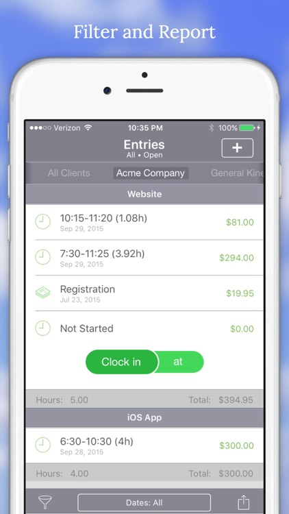 Billing Hours - Business Time Tracking and Invoice Manager screenshot-0