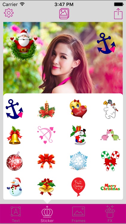 Lovely Christmas Photo Collage Art & Xmas Sticker