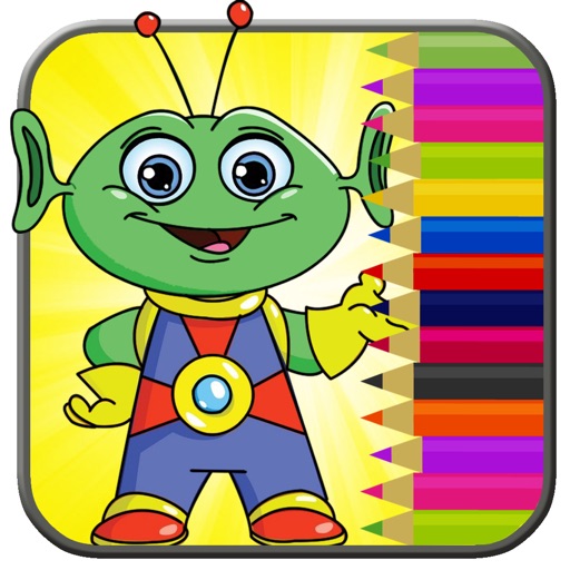 Alien And Friend Coloring Page Fun Game Version