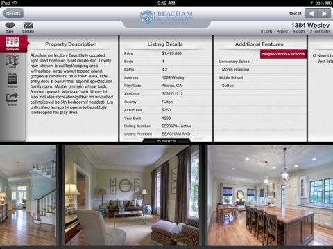 Beacham & Company Realtors for iPad screenshot 2