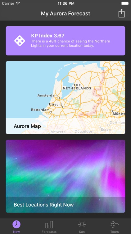 My Aurora Forecast - Northern Lights & Borealis