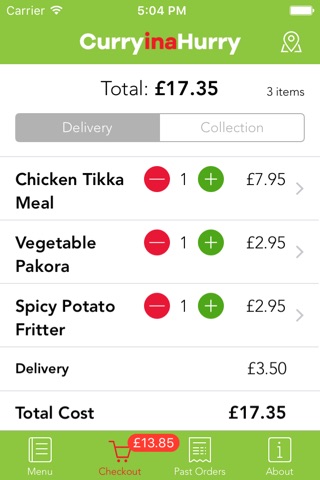 Curry in a Hurry Ordering App screenshot 4